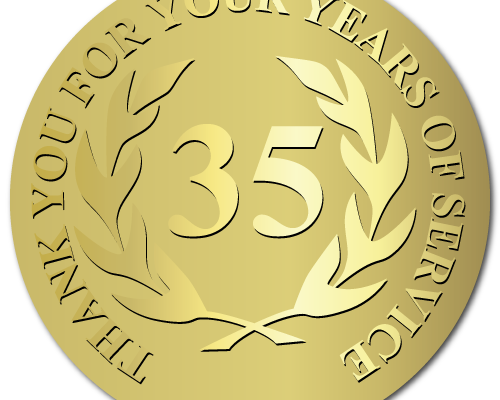 35 Years in Business Seal