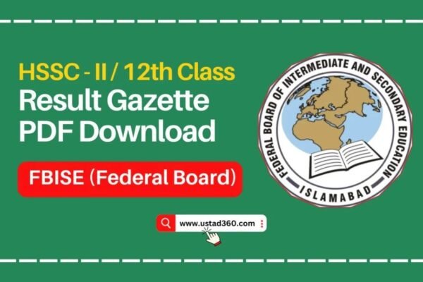 FBISE HSSC 11th Class Result Gazette 2024 PDF