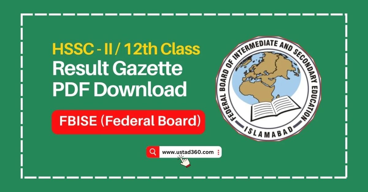 FBISE HSSC 11th Class Result Gazette 2024 PDF