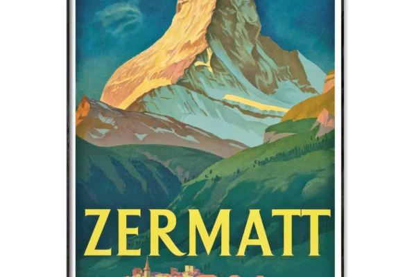 Vintage Swiss travel poster